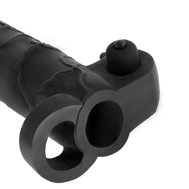 FANTASY X TENSIONS EXTENSION PARA EL PENE CON VIBRADOR REAL FEEL 2 NEGRO
