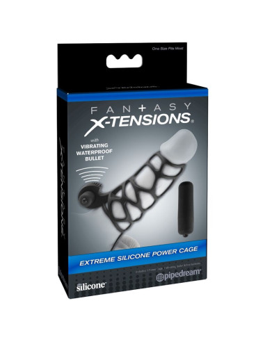 FANTASY X TENSIONS FUNDA PARA EL PENE DE SILICONA CON VIBRADOR
