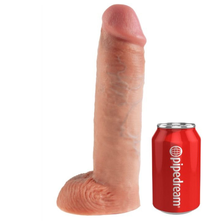 KING COCK STRAP ON CON DILDO HUECO 28 CM Y TIRANTES COLOR CARNE