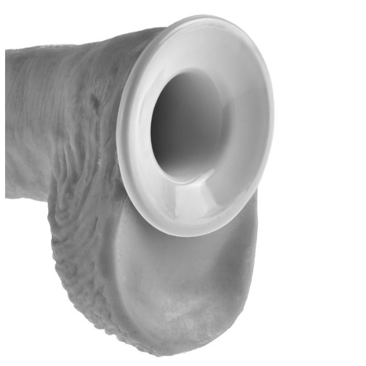 KING COCK STRAP ON CON DILDO HUECO 28 CM Y TIRANTES COLOR CARNE