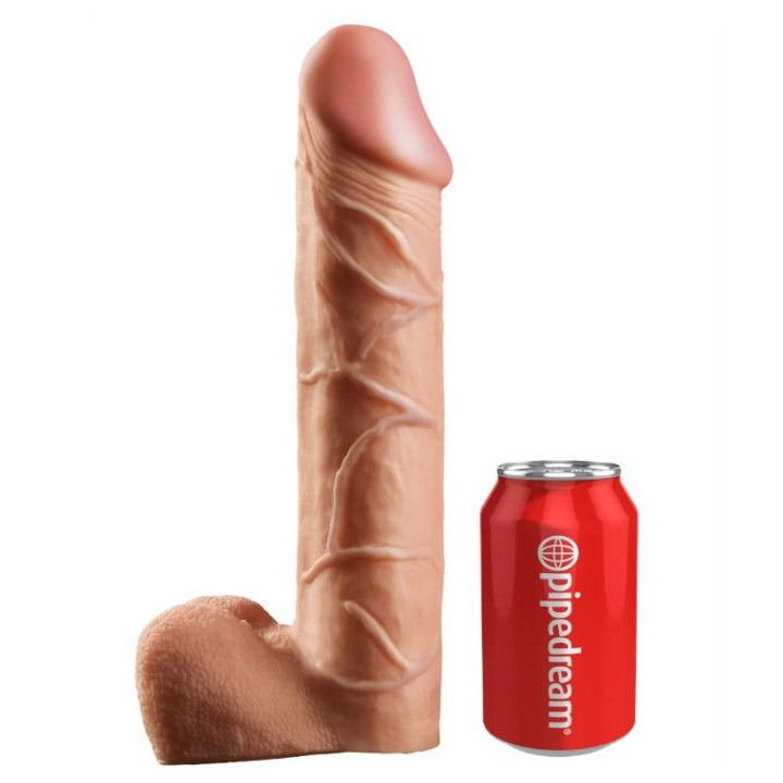 KING COCK STRAP ON CON DILDO HUECO 305 CM Y TIRANTES COLOR CARNE