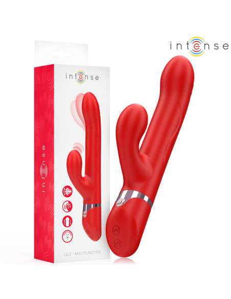 INTENSE LELE VIBRADOR MULTIFUNCIAN ROTATORIO OSCILACIAN ESTIMULACIAN ROJO