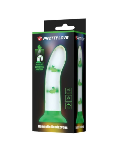 PRETTY LOVE MAGICAL NIGHTFALL DILDO SIN VIBRACION LUMINOSO VERDE