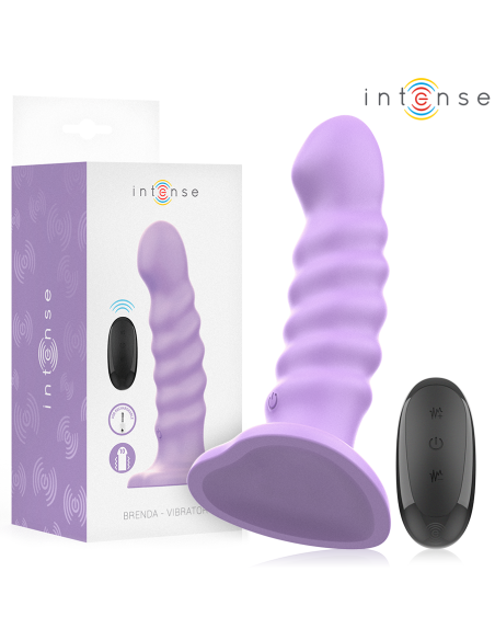 INTENSE BRENDA VIBRADOR TALLA M DISEAO EN ESPIRAL 10 VIBRACIONES MORADO CONTROL REMOTO