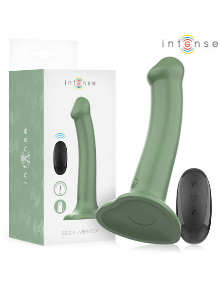 INTENSE BECCA VIBRADOR CON VENTOSA 10 VIBRACIONES VERDE CONTROL REMOTO
