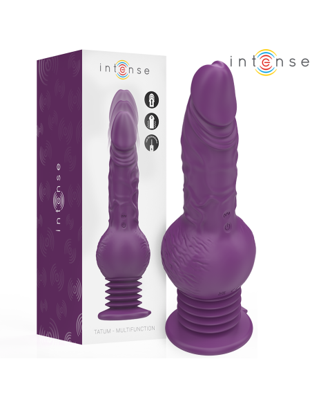INTENSE TATUM VIBRADOR MULTIFUNCIAN CON VIBRACIAN UP AND DOWN 24 CM MORADO