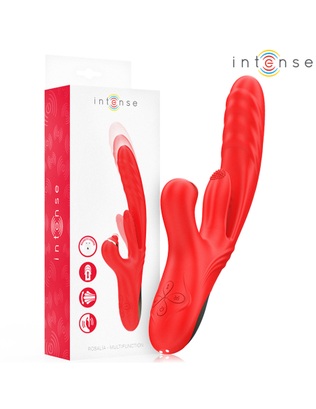 INTENSE ROSALIA VIBRADOR MULTIFUNCIAN 3 EN 1 ROJO