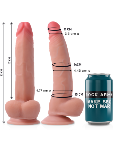 ROCKARMY LEOPARD DILDO REALISTA DUAL DENSITY 23 CM O 477 CM