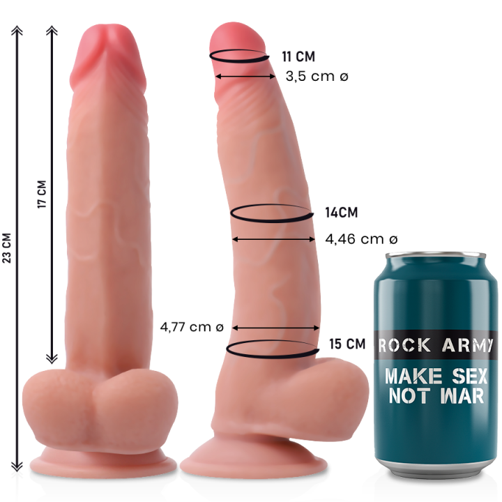 ROCKARMY LEOPARD DILDO REALISTA DUAL DENSITY 23 CM O 477 CM