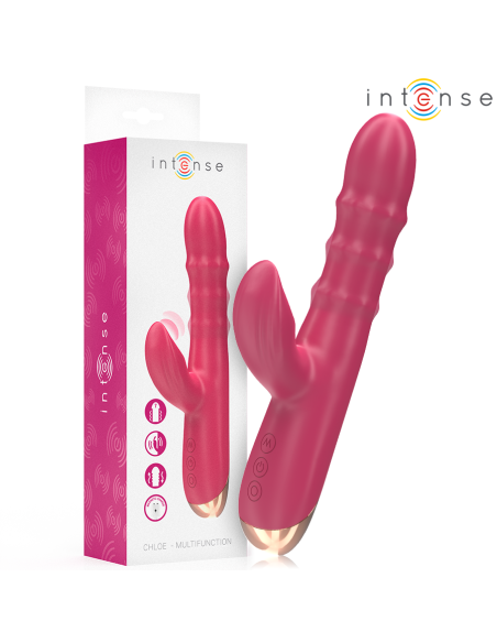 INTENSE CHLOE VIBRADOR MULTIFUNCIAN 3 EN 1 ROJO