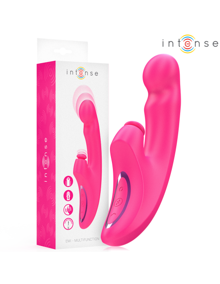 INTENSE EMI VIBRADOR 135 CM MULTIFUNCIAN 3 EN 1 10 VIBRACIONES ROSA