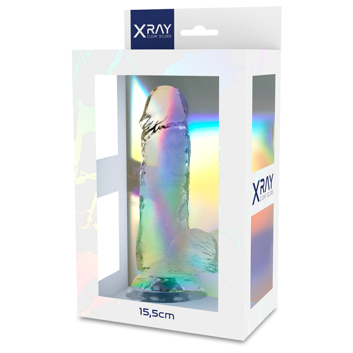 X RAY CLEAR DILDO REALISTA TRANSPARENTE 155 CM O 35 CM