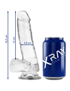 X RAY CLEAR DILDO REALISTA TRANSPARENTE 185 CM O 38 CM