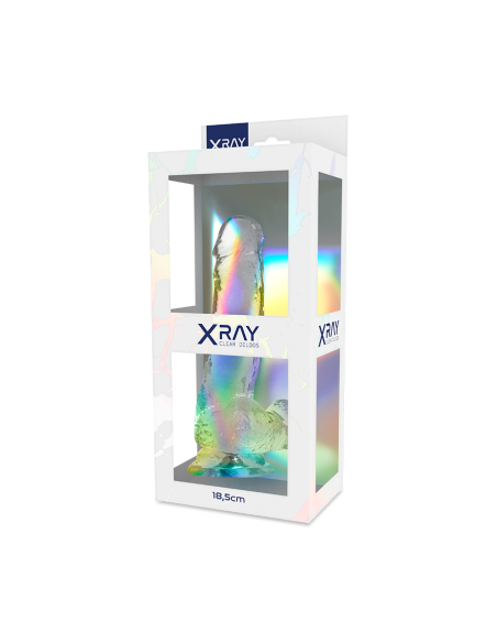 X RAY CLEAR DILDO REALISTA TRANSPARENTE 185 CM O 38 CM