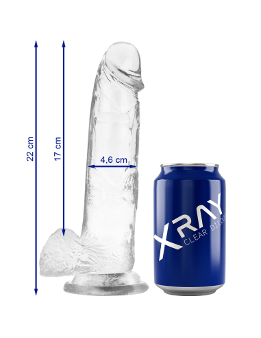 X RAY CLEAR DILDO REALISTA TRANSPARENTE 22 CM O 46 CM