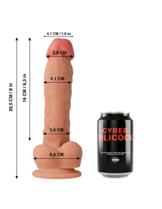 CYBER SILICOCK MAGNUS REALISTICO SILICONA LIQUIDA 205 CM O 41 CM 2