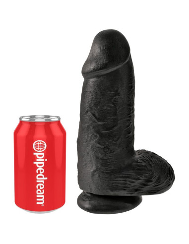 KING COCK PENE REALISTICO CHUBBY 23 CM NEGRO