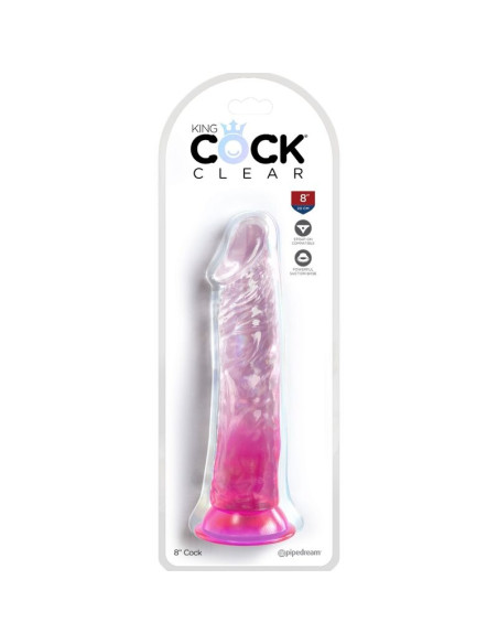 KING COCK CLEAR PENE REALISTICO 197 CM ROSA