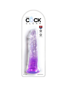 KING COCK CLEAR PENE REALISTICO 197 CM MORADO 2