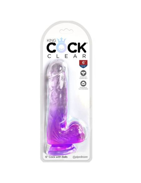 KING COCK CLEAR PENE REALISTICO CON TESTICULOS 135 CM MORADO KING COCK CLEAR PENE REALISTICO CON TESTICULOS 135 CM MORADO