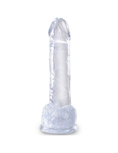 KING COCK CLEAR PENE REALISTICO CON TESTICULOS 152 CM TRANSPARENTE 2