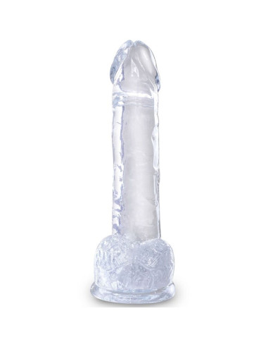 KING COCK CLEAR PENE REALISTICO CON TESTICULOS 152 CM TRANSPARENTE