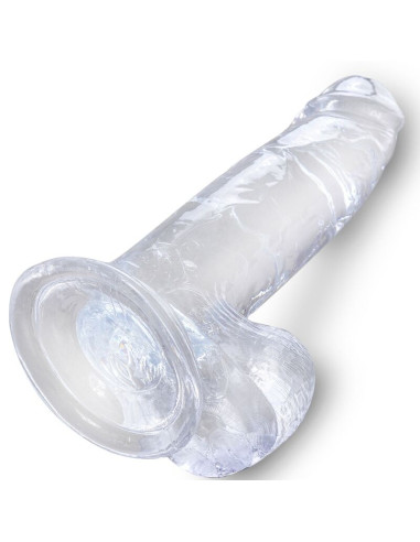 KING COCK CLEAR PENE REALISTICO CON TESTICULOS 152 CM TRANSPARENTE
