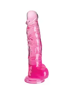KING COCK CLEAR PENE REALISTICO CON TESTICULOS 165 CM ROSA