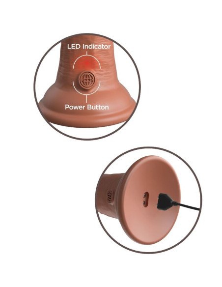 KING COCK ELITE DILDO REALISTICO VIBRADOR SILICONA 152 CM CARAMELO