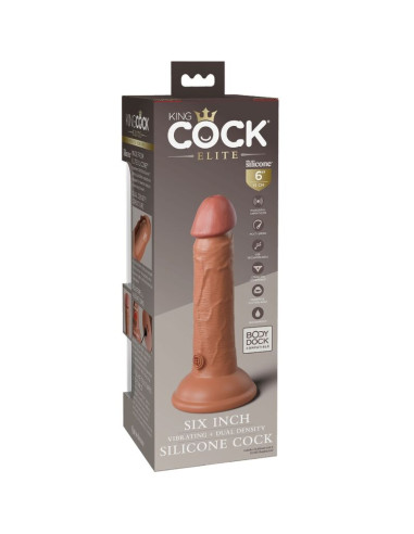 KING COCK ELITE DILDO REALISTICO VIBRADOR SILICONA 152 CM CARAMELO