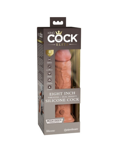 KING COCK ELITE DILDO REALISTICO VIBRADOR SILICONA 203 CM CARAMELO