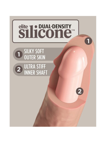 KING COCK ELITE DILDO REALISTICO VIBRADOR SILICONA CONTROL REMOTO 23 CM
