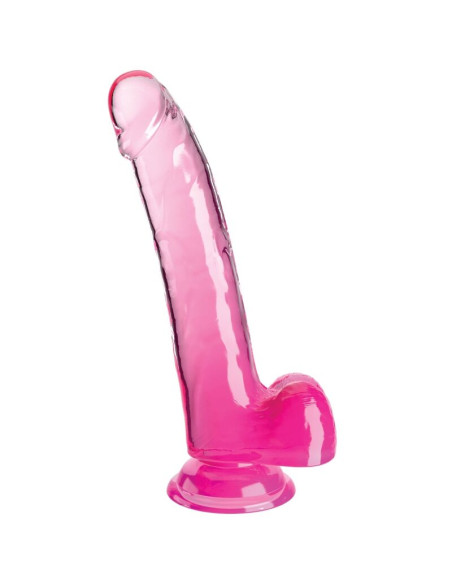 KING COCK CLEAR DILDO CON TESTICULOS 203 CM ROSA