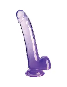 KING COCK CLEAR DILDO CON TESTICULOS 203 CM MORADO