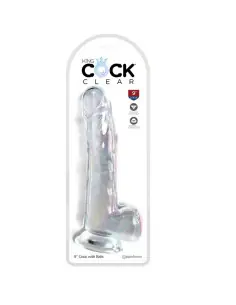 KING COCK CLEAR DILDO CON TESTICULOS 203 CM TRANSPARENTE 2