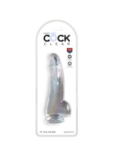 KING COCK CLEAR DILDO CON TESTICULOS 152 CM TRANSPARENTE 2