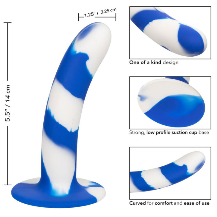 CALEXOTICS ADMIRAL SWIRL DILDO FLEXIBLE