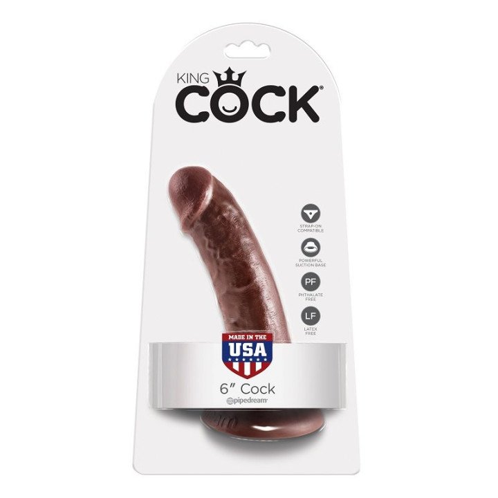 KING COCK 6 PENE MARRON 152 CM