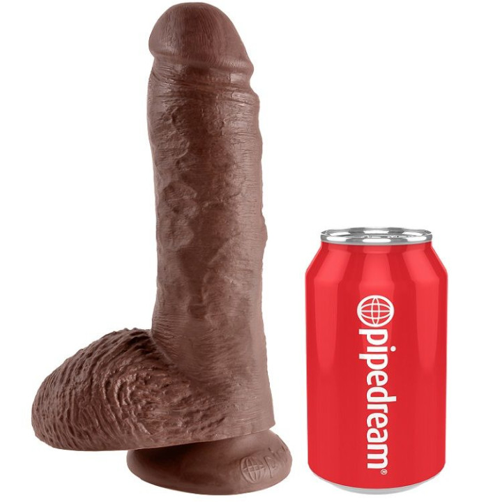 KING COCK 8 PENE REALISTICO MARRON 203 CM