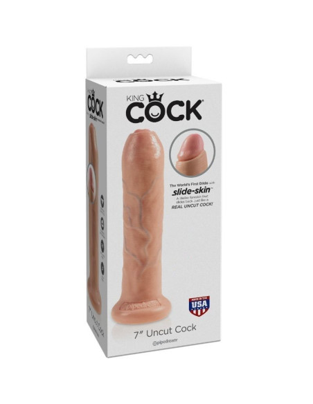 KING COCK DILDO REALISTICO UNCUT NATURAL 21 CM KING COCK DILDO REALISTICO UNCUT NATURAL 21 CM