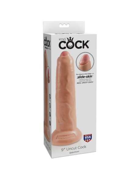 KING COCK DILDO REALISTICO UNCUT NATURAL 23 CM KING COCK DILDO REALISTICO UNCUT NATURAL 23 CM