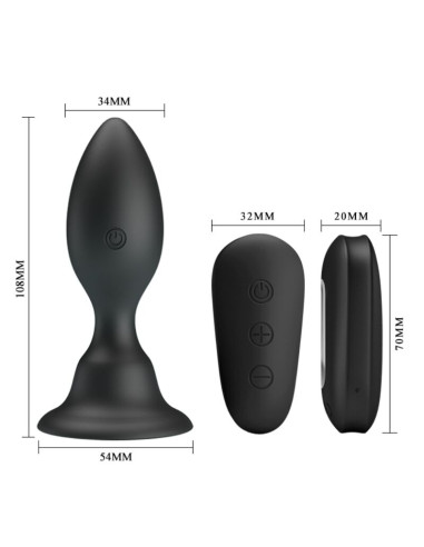 MR PLAY PLUG ANAL CON VIBRACION NEGRO CONTROL REMOTO