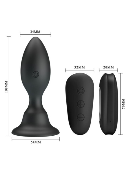 MR PLAY PLUG ANAL CON VIBRACION NEGRO CONTROL REMOTO MR PLAY PLUG ANAL CON VIBRACION NEGRO CONTROL REMOTO