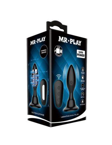 MR PLAY PLUG ANAL CON VIBRACION NEGRO CONTROL REMOTO