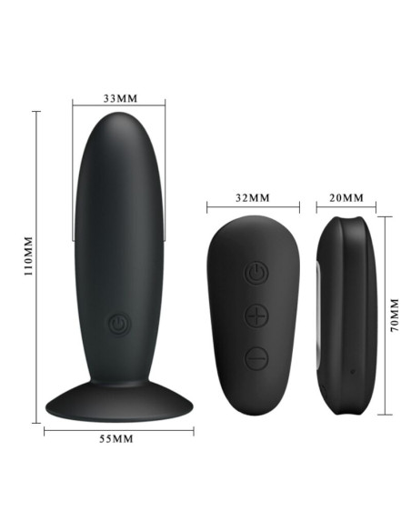 MR PLAY PLUG ANAL CON VIBRACION NEGRO CONTROL REMOTO MR PLAY PLUG ANAL CON VIBRACION NEGRO CONTROL REMOTO
