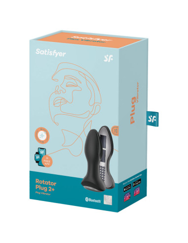 SATISFYER ROTATOR PLUG 2 PLUG VIBRADOR APP NEGRO