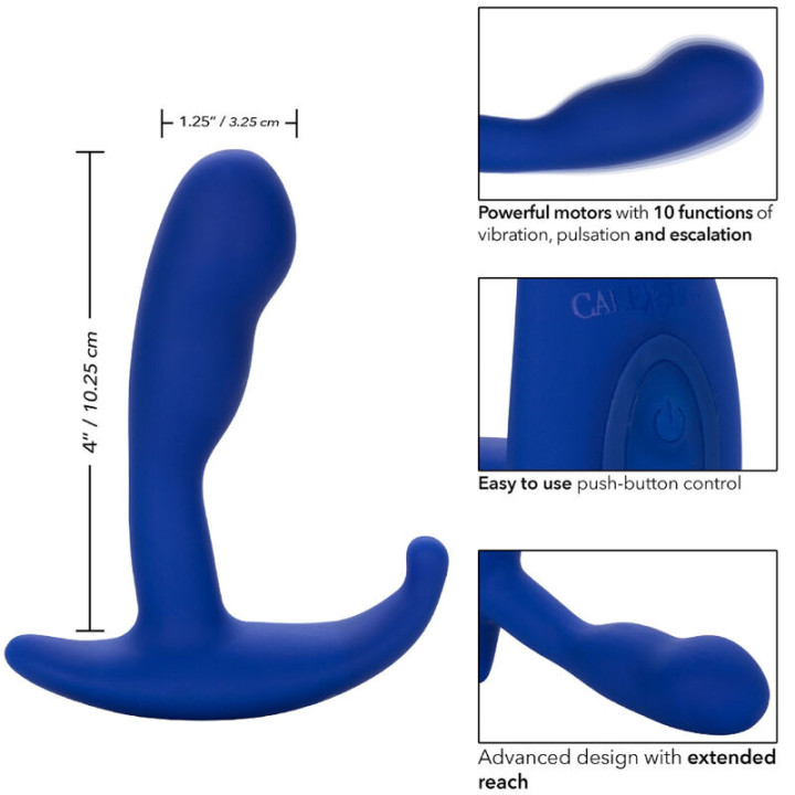 CALEXOTICS ADMIRAL CURVED ESTIMULADOR VIBRADOR ANAL AZUL