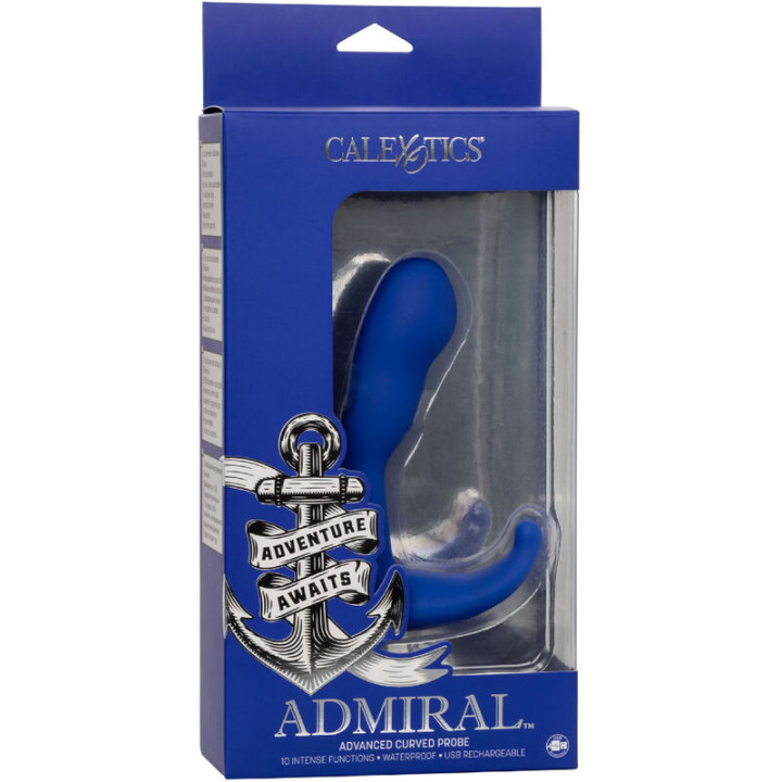 CALEXOTICS ADMIRAL CURVED ESTIMULADOR VIBRADOR ANAL AZUL