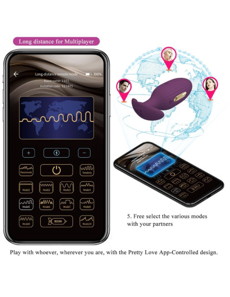 PRETTY LOVE JEFFERSON PLUG ANAL CONTROLADO POR APP LILA PRETTY LOVE JEFFERSON PLUG ANAL CONTROLADO POR APP LILA