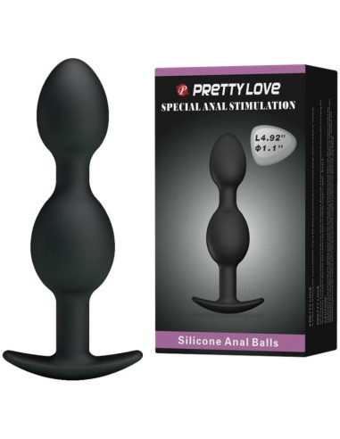 PRETTY LOVE BOLAS ANALES SILICONA 125 CM NEGRO